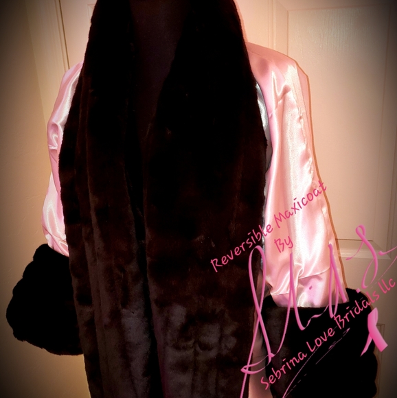 Custom Order Oversized Reversible Velvet Maxi Coat - Picture 7 of 8
